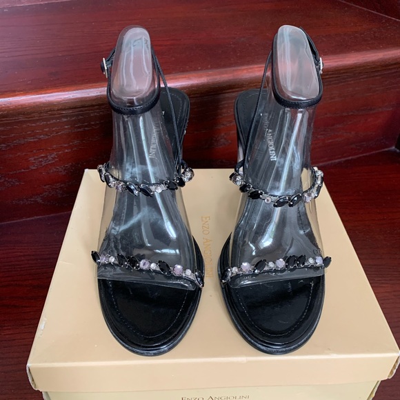 Vintage ENZO ANGIOLINI 8 1/2 in box wedge sandals - Picture 6 of 14